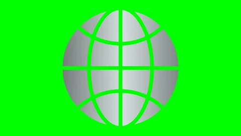 Silver globe green 2 Stock Footage 154569232
