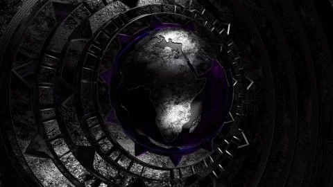 Silver Globe Machine Stock Illustration