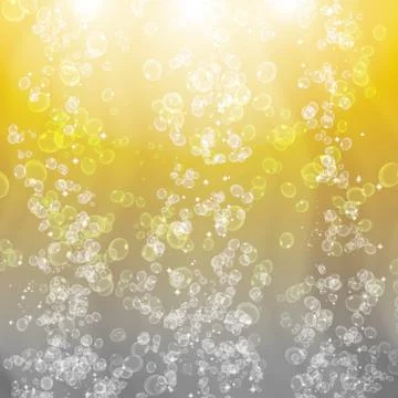 Silver gold bubbles Stock Photos