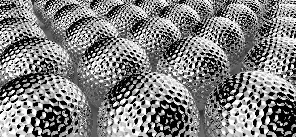 Silver golf ball Stock Illustration
