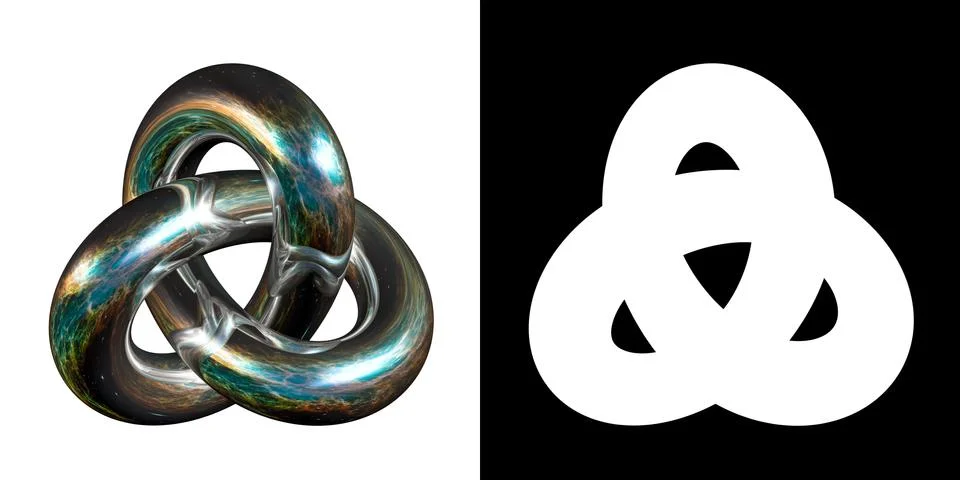 Silver Gordian Knot Sign Stock Illustration