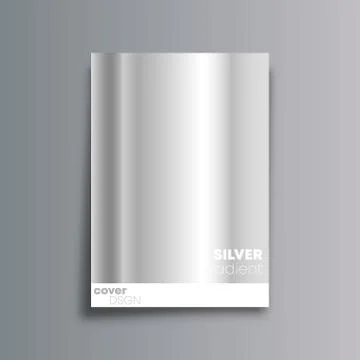 Silver gradient cover background for the banner, flyer, poster, brochure or o Stock Illustration