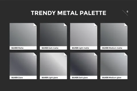 Silver gradient template, vector icon Stock Illustration
