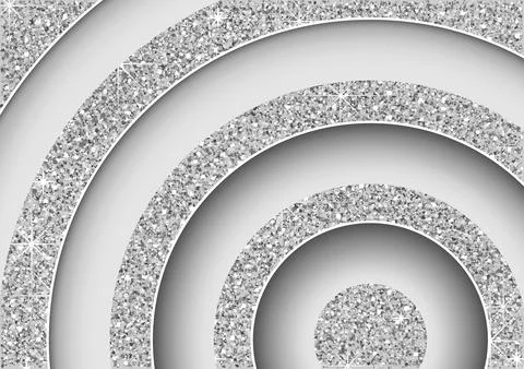 Silver Grainy Curved Background Stock Illustration