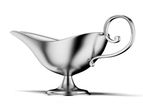 Silver Gravy Boat Stock Illustration