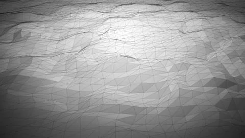 Silver gray abstract polygonal background with wireframe lines Ilustración de archivo