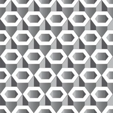 Silver Gray hexagon pattern seamless wallpaper Stock Illustration