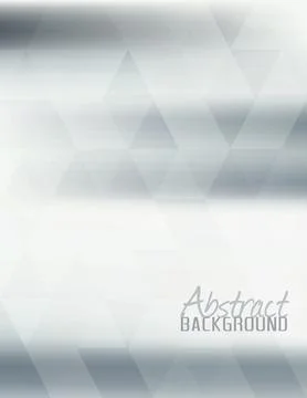 Silver grey blurred background with triangles. Vector Stock Illustration