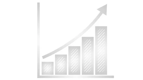 Silver groth chart white Stock Footage 259317106
