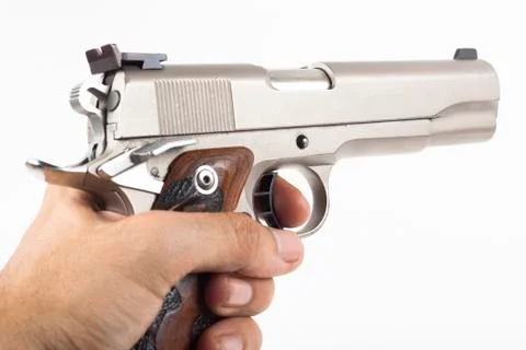 Silver gun Stock Photos