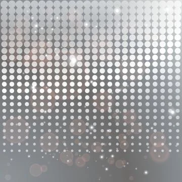 Silver halftone background template Stock Illustration