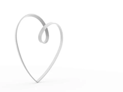 Silver hearth on white background Stock Illustration