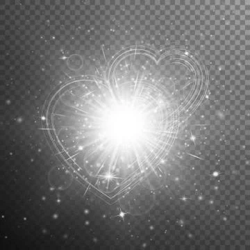Silver hearts bokeh Stock Illustration