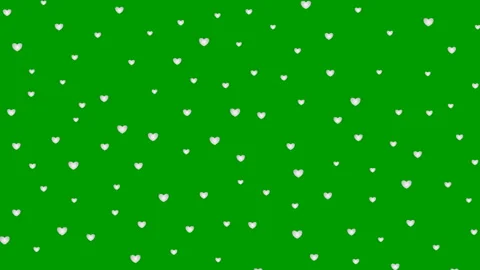 Silver hearts green Video stock 232259174