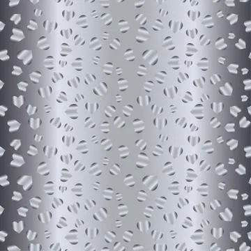 Silver hearts pattern, romantic background Stock Illustration