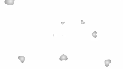 Silver hearts white Stock Footage 166378226