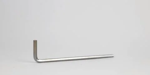 Silver hex key on a white background. Key for auto repair. Stock Photos
