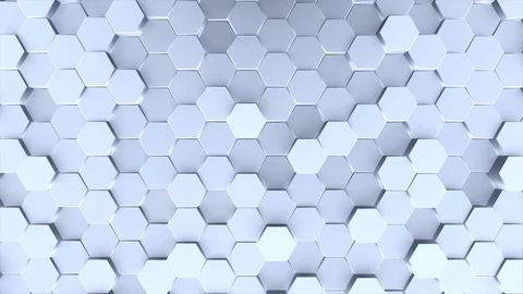 Silver Hexagon Looping Background Stock Footage 95698379