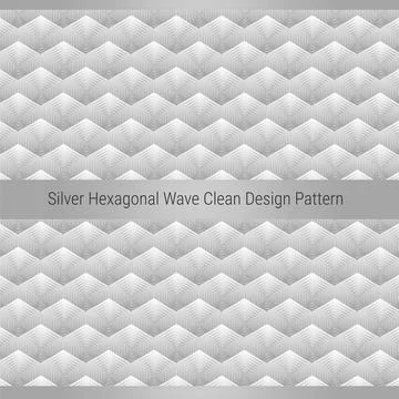 Silver Hexagonal Wave Clean Design Pattern イラスト素材