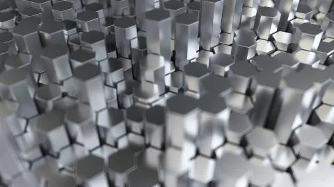 Silver hexagons plane Illustrazione stock