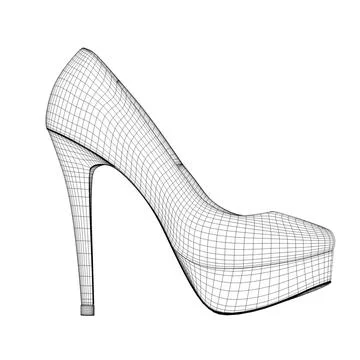 3D Model: Silver High Heel Stilettos #91475673 | Pond5