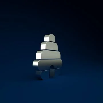 Silver Hive for bees icon isolated on blue background. Beehive symbol. Apiary Illustrazione stock