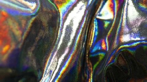 Silver hologram textile background Stock Photos