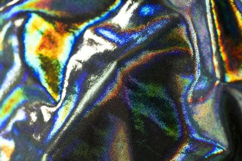 Silver hologram textile background Stock Photos