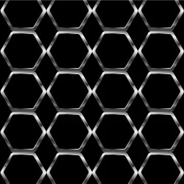 Silver honey cell background Stock Illustration