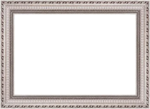 Silver horizontal Neoclassical style frame Stock-Fotos