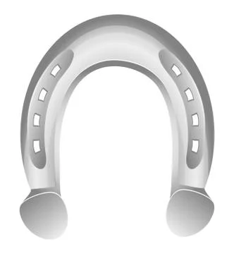 Silver Horseshoe. Vector Illustration Ilustración de archivo