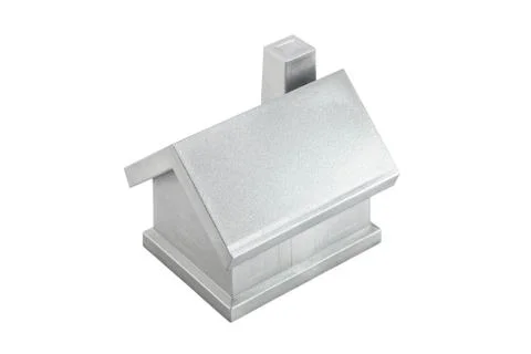 Silver house with clipping path Stock-Fotos