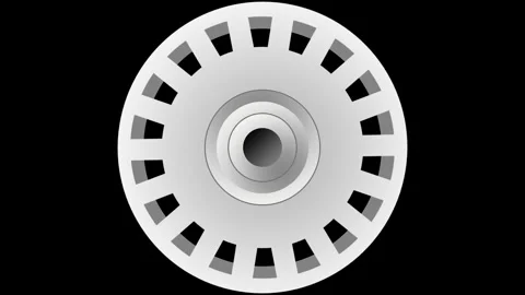 Silver Hubcap Wheel Icon Stock Footage 343509247