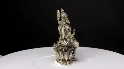 Silver Idol of Varaha Devi – Sacred Hindu Deity Sculpture Depicting Divine Power Stock Footage 325038167