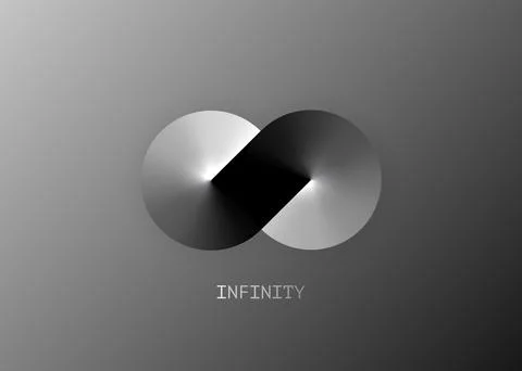 Silver infinity business logo Template for your design. Eternity concept Illustrazione stock