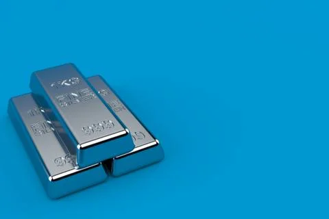 Silver ingots Stock Illustration