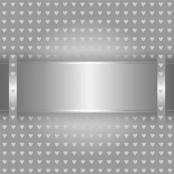 Silver invitation card Illustrazione stock