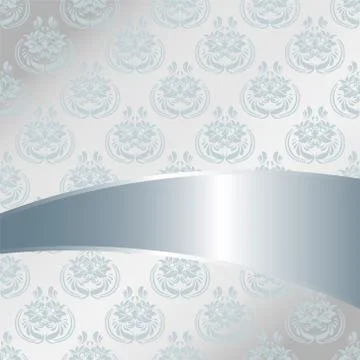 Silver invitation card Stock Illustration
