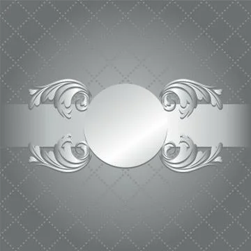 Silver invitation card Stock Illustration