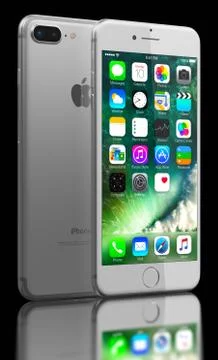 Silver iPhone 7 Plus Illustrazione stock