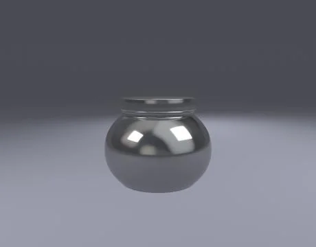 Silver jar product pack front view Stock-Illustration