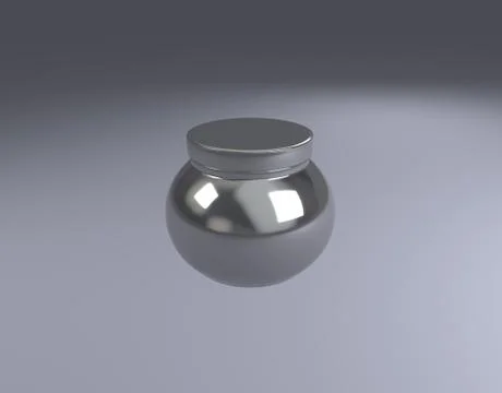 Silver jar product pack view Stock-Illustration
