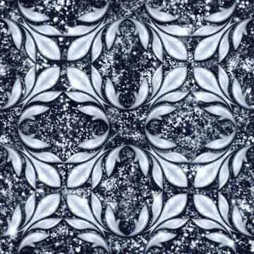 Silver jewelry seamless pattern Stock-Illustration