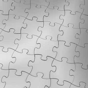 Silver Jigsaw Puzzle Background Stock Illustration