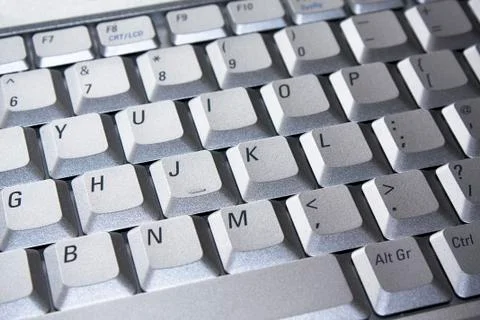 Silver keyboard Stock Photos