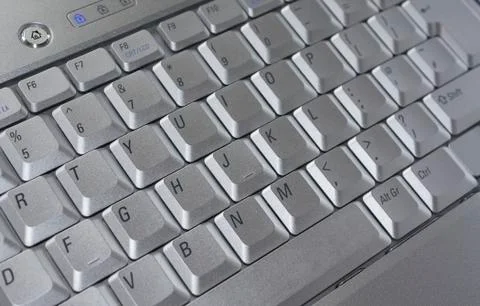 Silver keyboard Stock Photos
