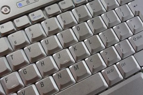 Silver keyboard Stock Photos