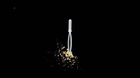 Silver Kitchen Whisk Tool Spinning with Creamy Yellow Batter Splashes on Bl.. Stock Footage 346007051