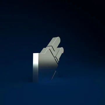 Silver Knife icon isolated on blue background. Cutlery symbol. Minimalism con Illustrazione stock
