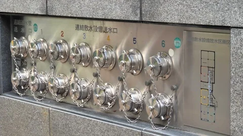 The silver knobs on the wall in Tokyo Japan 스톡 동영상 121376423